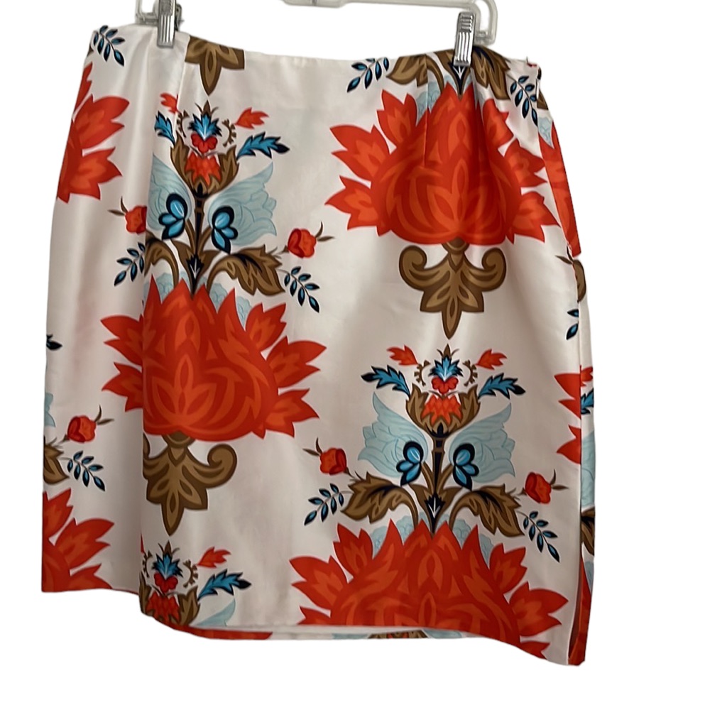 Vintage Nwot Talbots 100 Silk Floral Skirt